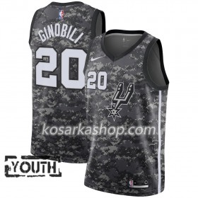 Dres San Antonio Spurs Manu Ginobili 20 Nike City Edition Crna Swingman - Dječji